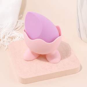 Portaoggetti in spugna per il trucco a forma di uovo, cartone animato creativo grazioso contenitore in Silicone, porta espositore per spugna di bellezza - Product Image 3