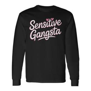 T-Shirt a Maniche Lunghe Sensitive Gangsta, Girocollo Unisex per Adulti, Stampa Serigrafica per Attività Promozionali - Product Image 1