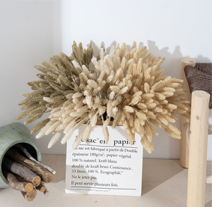 Decorazione artificiale per la casa di sposi piccoli rami con fiori di seta simulazione fiore palmare foglia rosa parete disposizione - Product Image 5