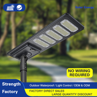 Lampadaire solaire LED intelligent avec capteur crépusculaire, étanche, antichoc, adapté aux allées extérieures et aux parkings