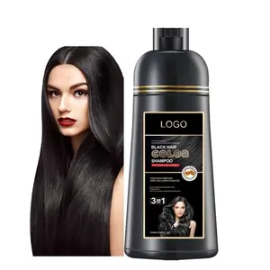 Usine de haute qualité personnalisé non allergique shampooing Tinte 3 en 1 teinture pour cheveux semi-permanent