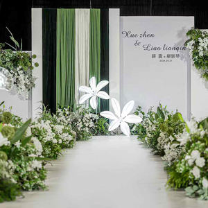 Lampadario con fiori di giglio <span class=keywords><strong>LED</strong></span> fata di nozze sfondo palcoscenico AC alimentato luce di ingresso decorazione per la casa farfalla per feste - Product Image 3