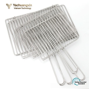 YCX Stainless Steel BBQ <b>Grill</b> Rack Rectangular with Handle for <b>Outdoor</b> & Camping Grilling Cooking Tools - Product Image 2