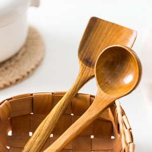 Wooden Spoon Set 4 Pieces Heat Resistant Long Handle For Soup Noodle <b>Pan</b> Cooking Utensils - Product Image 3