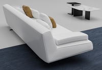 Sofá de Cuero de Primera Capa, Estilo Moderno, Simple y de Lujo, Ajustable, para Tres Personas, Ideal para Oficina en Casa y Sala de Estar