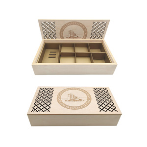 Custom Made Wooden Mooncake <b>Box</b> <b>MDF</b> Rectangle Handmade Gift Craft <b>Box</b> With Carved Design For Packaging - Product Image 1