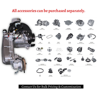Moteur de moto chinois 110cc refroidi par air, 4 temps, couple élevé, démarrage électrique et au kick, ensemble moteur de moto pour Honda