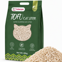 Litière pour chat en tofu agglomérante rapide CE OEM en gros, biodégradable, contrôle des odeurs, 99 % sans poussière, sable naturel pour animaux de compagnie