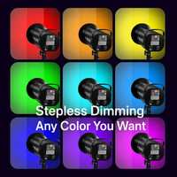 Lumière de caméra professionnelle 500W bicolore RGB COB, contrôle sans fil, gradation progressive, lumière d'appoint douce, équipement pour créateurs de contenu