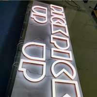Enseigne lumineuse à bande lumineuse en acrylique étanche avec source de lumière LED personnalisée, lettre pour entreprise, magasin de détail, décoration, application de bureau
