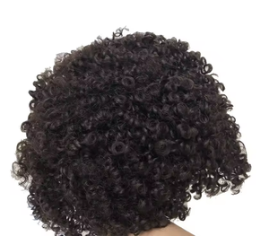 Peluca de cabello humano al por mayor de tamaño corto de 10 ", pelucas rizadas Afro brasileñas para mujeres negras, pelucas de cabello humano sin encaje frontal - Product Image 4