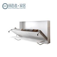 Lit escamotable queen caché Lit escamotable horizontal pour économiser de l'espace Mécanisme de lit mural escamotable avec pied de bureau