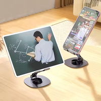 Support de téléphone portable rotatif à 360 degrés, support de tablette, support de téléphone réglable en angle, support de téléphone portable pliable pour bureau