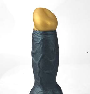 Alien şekilli çekici metalik renk ile 100% silikon yapay penis yetişkin oyuncaklar kalın vantuz ile gerçekçi horoz seks oyuncakları - Product Image 3