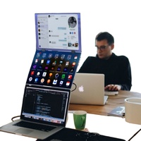 Moniteur tactile 14 pouces 1920*1080 Super mince Portable double écran d'affichage extensible moniteur HD de jeu un câble pour la connexion de Type C