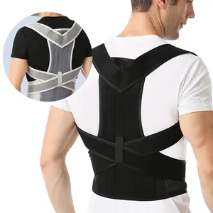 Penguat punggung korektor postur tubuh pria, penopang bahu atas bawah dan punggung, korektor postur memperbaiki postur pinggang untuk pria dan wanita