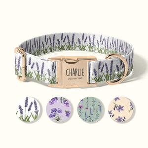 Nuevo <span class=keywords><strong>Collar</strong></span> de Perro de Diseño Personalizado de Lujo con Estampado de Tela de Moda y Patrón de Grano para Pasear Perros - Product Image 1