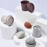 Tasse à café beauté oeuf mélangeur maquillage bouffée maquillage éponge tampon fond de teint poudre éponge outils de beauté femmes accessoires de maquillage