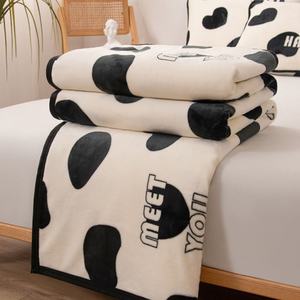 <span class=keywords><strong>Manta</strong></span> cálida de franela individual para invierno, funda para siesta de oficina de terciopelo Coral, sábanas gruesas de poliéster 100%, técnica tejida - Product Image 2