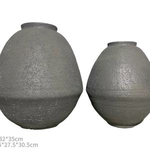 Ensemble de pots de plantes modernes, luxueux, écologiques, durables, légers, en terre cuite émaillée, sculptés à la main, personnalisables - Style américain 10L - Product Image 3