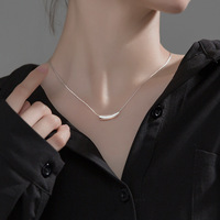 Collier chaîne en acier inoxydable plaqué platine pour femme, style goutte d'eau taille princesse, tendance et élégant