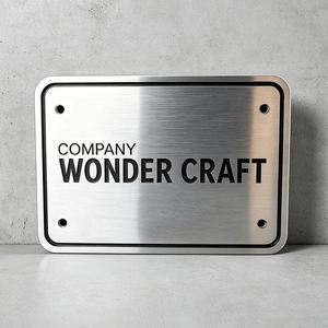 Placa de Identificación de Equipos Industriales de Metal Rectangular, Etiqueta de Acero Inoxidable con Logotipo de Marca y Forma Personalizada - Product Image 1