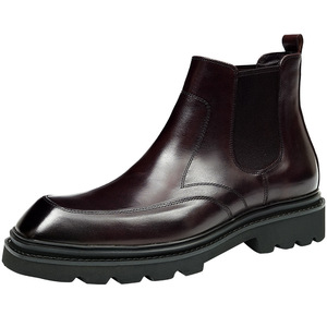 Grande Promotion 2025 – Bottes Chelsea Classiques pour Hommes en Cuir Véritable Imperméable, Montantes et Faciles à Enfiler, Collection Automne/Hiver - Product Image 1