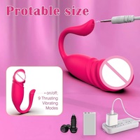 APP-gesteuerter Tragbarer Slip-Vibrator Silikon Klitoris-Stimulator Teleskopisches Vibrierendes Ei Erwachsenen-Analvibrator
