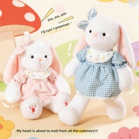 Adorable Peluche Lapin Longue et Douce, Poupée en Peluche Lapin Habillée, Compagnon Confortable pour Filles, Enfants, Canapé, Cadeau, Vente en Gros