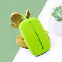 Porte-clé Compact en Silicone, 1 pièce, étui de créateur, pochette portefeuille à chaîne, porte-cartes de crédit