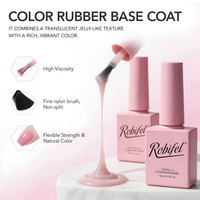 Robifel Camouflage Nude Rubber Base Coat HEMA Free Nude Skin Tone UV LED Soak Off Wholesale OEM Private Label Salon Supplies
