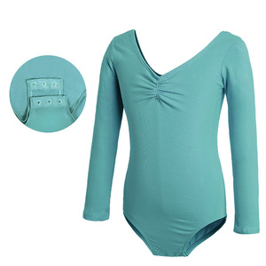 <span class=keywords><strong>Justaucorps</strong></span> de danse personnalisé différentes couleurs tricoté 95% bambou 5% Spandex bouton fermé entrejambe petite fille - Product Image 1