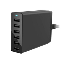 Cargador usb rápido multipuerto de escritorio con certificado CE, 5V, 10A, 50W, 6 puertos, Universal, para hogar inteligente