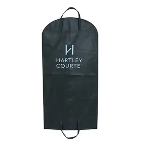 Robes noires de taille moyenne, emballage pour vêtements, sac à vêtement Non tissé, couverture de costume