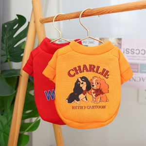 Pet Cartoon Crew Neck Sweatshirts Red Green Yellow Polyester All Seasons Dog <b>Cat</b> <b>Clothes</b> - Product Image 2