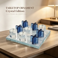 Échiquier en cristal bleu de haute qualité, design unique et exquis, apparence attrayante, échiquier artisanal