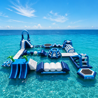 Parc aquatique gonflable flottant hermétique sur mesure avec certification CE pour divertissement aquatique en mer ouverte