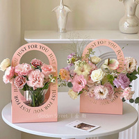 Blumen-Tragebox Faltbarer Blumenkorb DIY Papier-Handtragetasche für Blumen Valentinstag-Geschenktasche