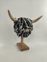 Sculpture de vache artisanale en bois flotté, statue d'animal en bois, ornement décoratif pour la maison, pour table, salon, cadeau