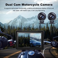 Nouvel écran tactile de moto de 6,25 pouces, enregistreur vidéo, navigation GPS, 2 caméras, CarPlay sans fil, Android Dashcam