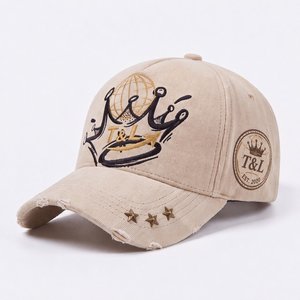 Gorra de Béisbol Ajustable de 5 Paneles de Tela de Rizo con Logotipo Personalizado T&L, Impresión Digital por Transferencia de Calor, Fabricante de Gorras de Playa para Verano, Venta al Por Mayor - Product Image 1