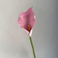 Realistische PU Weiße Calla-Lilien Künstliche Blumen 60 cm für Hochzeit Weihnachten Neujahr Chinesisches Neujahr Heimdekoration - Moderner Stil