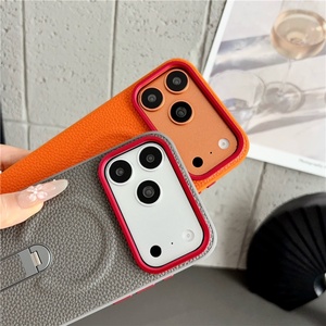 Funda Magnética de Cuero PU para Teléfono Celular, Compatible con iPhone 18, 17, 16, 15 Pro Max, 17 Air, con Protección de 360 Grados °   Cubierta Protectora de Metal para Soporte de Tiras Metálicas - Product Image 3