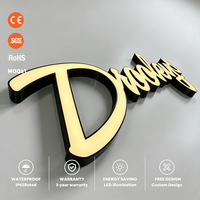 Enseignes LED pour magasin de café extérieur CARREY, signalétique murale de façade, lettres en relief 3D personnalisées pour boutique