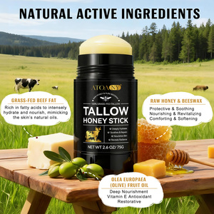 ATOANY 75g Talg-Honig-Stick spendet Feuchtigkeit und pflegt die Haut, Mehrzweck-Talg- und Honig-Balsam-Stick für Gesicht und Körper. - Product Image 3