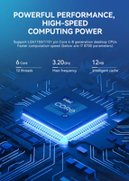 MeetNeng Mini PC haute performance ordinateur de bureau industriel VGA Intel I3 Mini hôte industriel sans ventilateur vente à chaud