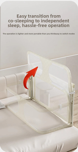 Barandilla de Cama Plegable 3 en 1 para Bebés, Altura Ajustable, Protección Anticaídas, Barrera Lateral para Recién Nacidos y Niños Pequeños - Product Image 4