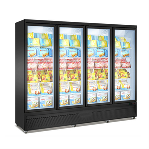 Réfrigérateur vertical de haute qualité pour épicerie, avec 4 portes vitrées, pour la présentation de gelato et de crème glacée, et congélateur - Product Image 2