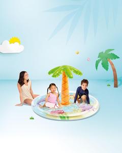 Tapis d'arrosage gonflable en forme de palmier, tapis de jeu aquatique pour enfants avec jet d'eau, jouet aquatique d'extérieur pour tout-petits pour l'été - Product Image 2