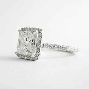 Anillo de Moissanita de Corte Princesa de Lujo, Plata 925, Anillo de Compromiso Elegante con Diseño Brillante para Aniversario de Bodas y Regalo - Product Image 4